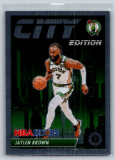 2023-24 Panini NBA Hoops Premium Stock Jaylen Brown City Edition #1 Celtics 