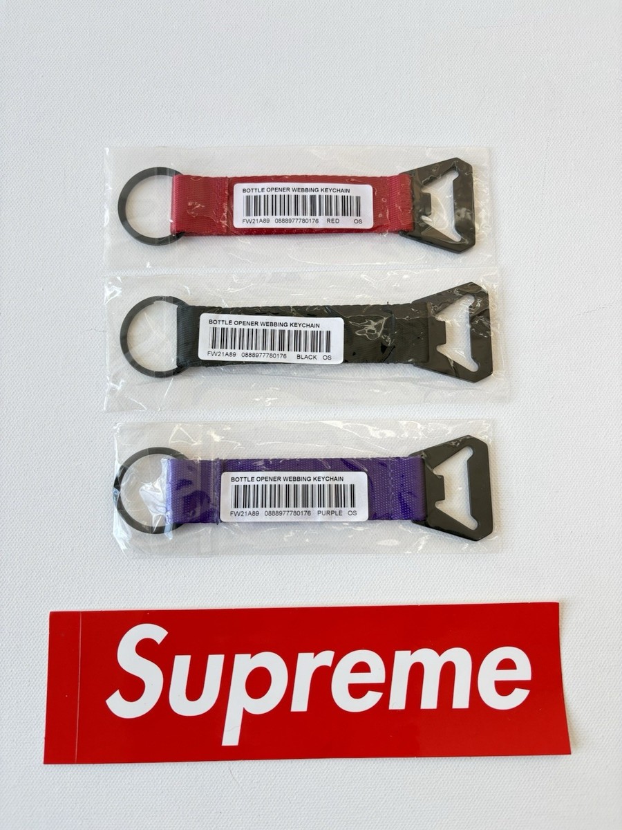 Supreme Bottle Opener Webbing Keychains FW21 - (FULL SET BUNDLE OF