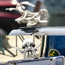 New Cartoon Rocket Rider Car Ornament Badge Mechanic Front Hood Decoration Auto