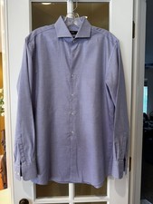 Hugo Boss Sharp Fit Men's Dress Shirt Purple 15.5 32/33 Long Sleeve Button Down