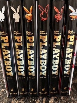 Complete Taschen Playboy Book Set 1-6 W/ Slip Case And Original