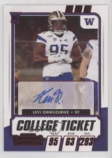 2021 Contenders Draft Picks College Game Ticket Red Levi Onwuzurike Auto 1mi4