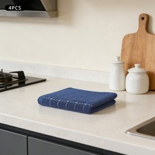 Kitchen Towels, 4-Pack 100 Cotton Towels Purplish Blue 28 13in Dish Towels