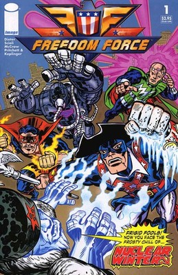 Freedom Force #1 FN; Image | based on computer game - w/Bag+Board