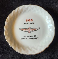 1950s Souvenir Trinket Plate Indy 500 Mile Race Motor Speedway Rare Misspelling
