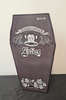 PAUL FRANK Vintage JULIUS BLOODSUCKER Vampire 8  Plush Doll Goth Coffin RARE