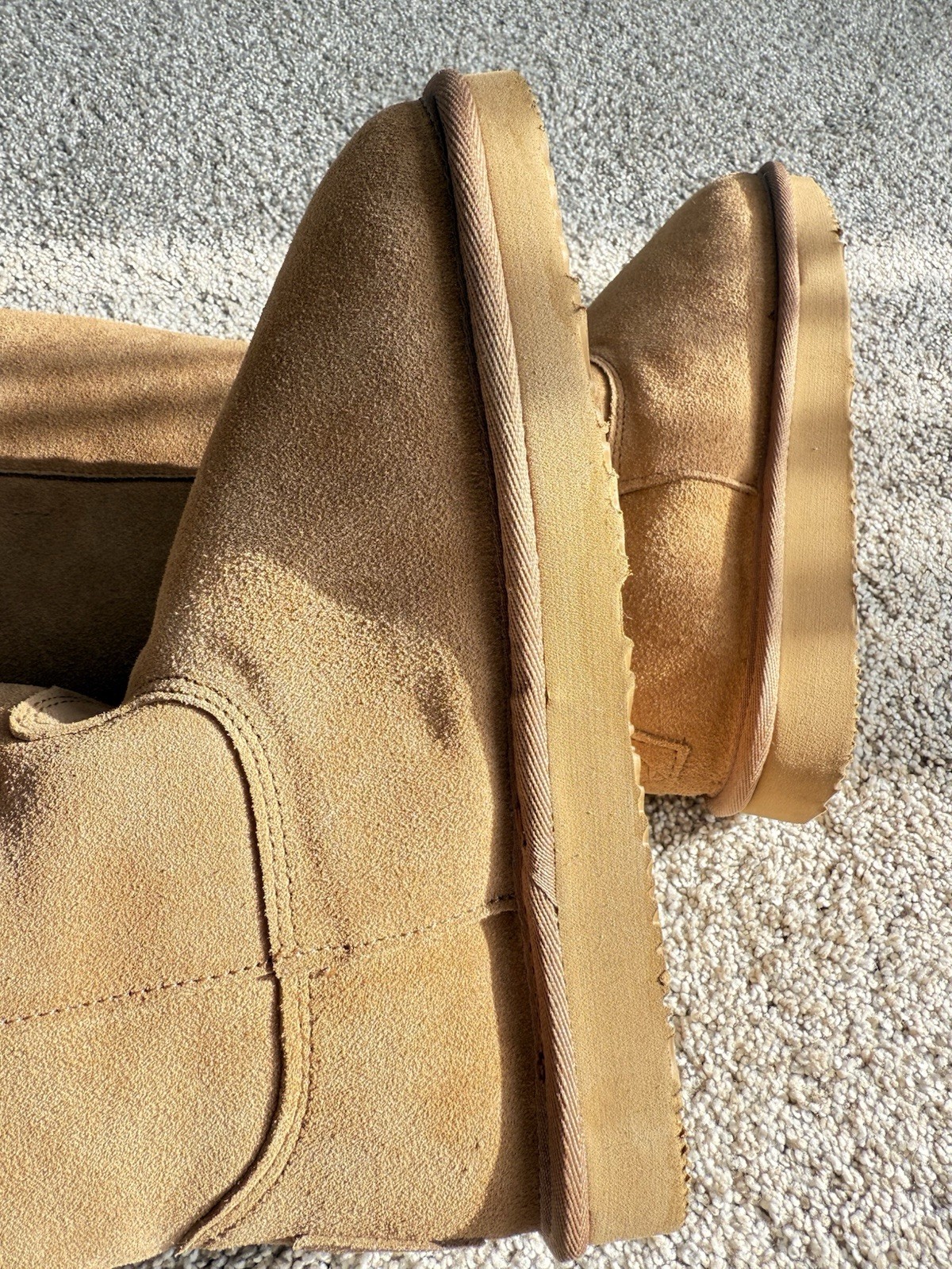 Aussie Merino Size W 7 Winter Boots Suede Leather Sheepskin Brown 🔥🔥🔥🔥