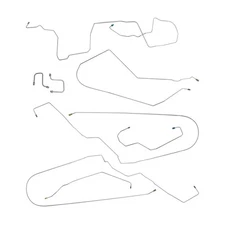 Brake Line Kit Complete Tubes With ABS 4 Wheel Disc 2006-13 Impala OE Steel 8pc