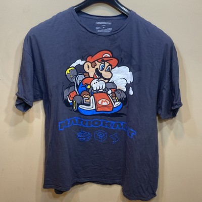 SUPER MARIO KART TShirt Men s Size 3XL Gray Graphic Racing Team Nintendo T9