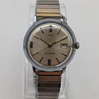 Vintage Timex Viscount Self-Wind Automatic) Date Watch 4114-3269 34mm Runs
