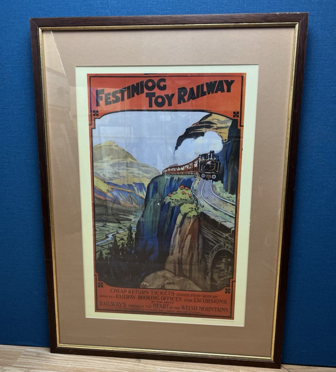 Festiniog Toy Railway Travel Poster Print Framed Vintage Welsh Rail Art 66cm image 7