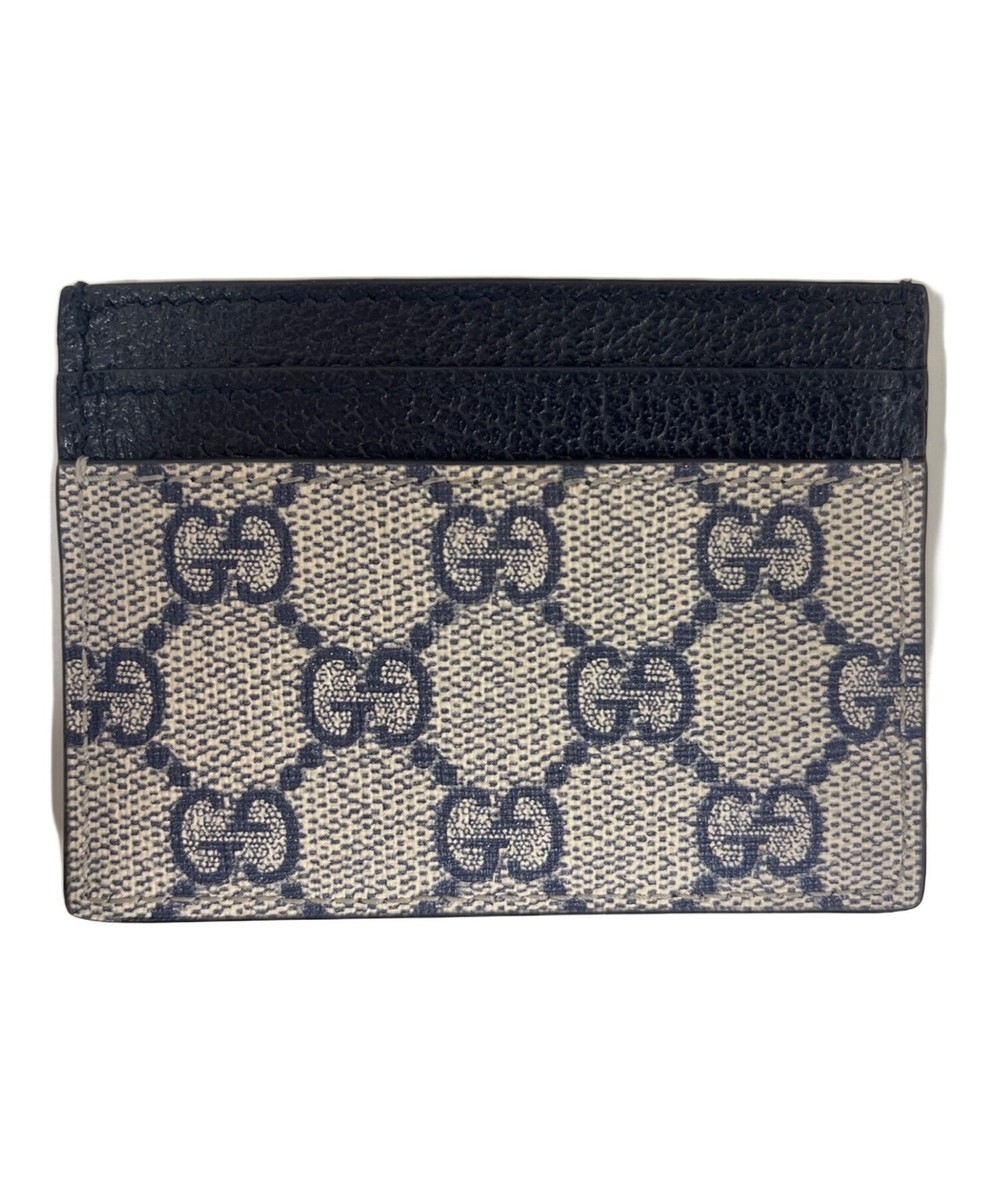 GUCCI Ophidia Card Case Holder Black Beige GG Web Stripe 523159