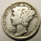 1925 D Mercury Dime 90% Silver G-VG  "Actual Coin Pictured - Not Cleaned"