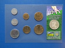 KURSM&Uuml;NZENS&Auml;TZE FU&szlig;BALL WM DEUTSCHLAND 2006 -Ukraine- SILBERMEDAILLE-Blister