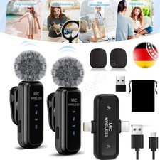 Mini kabelloses Lavalier Mikrofon Handy Smart...