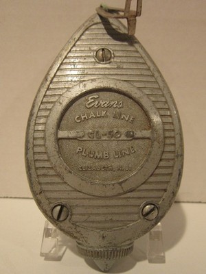 Vintage Used Evans Aluminum Body CL50 Chalk Line / Plumb Line Made in NJ, USA