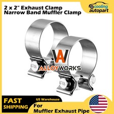2 X 2 Exhaust Clamp Narrow Band Muffler Clamp For Muffler Exhaust Pipe.new.us-