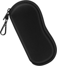FINTIE Glasses Case with Carabiner, Ultra Light Portable Neoprene Black