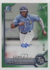 2022 Bowman Chrome Prospect Green Refractor 84/99 Estanli Castillo Auto 7ug