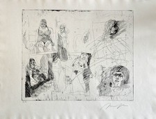 Hrdlicka, Alfred: Studentenweltmeisterschaft in Brüssel. Original-Radierung