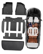 Car Floor Mats for Traverse Enclave: 2009-2017 Only with 2nd Row Bucket Seats 