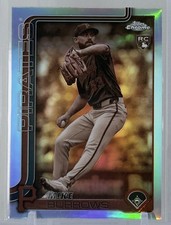 Mike Burrows 2025 Topps Chrome #78 Rookie Card (RC) Sepia Refractor Pirates MLB