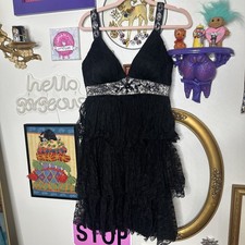 Sue Wong Nocturne Black Lace Beaded Dress Size 10