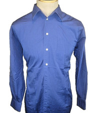 Mens Nautica Blue Cotton Oxford LS Casual Shirt sz 16.5x32/33
