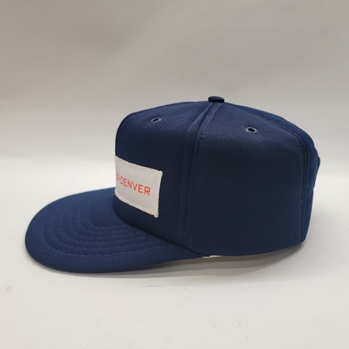 Vintage 70s 80s Gardner Denver Hat All Over Foam Patch Snapback Cap Navy Blue - Picture 3 of 8