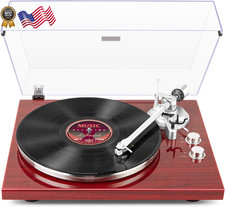 1 by ONE Belt Drive Turntable with Bluetooth Connectivity Built-in Phono Pre-am
