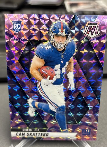2025 Panini Mosaic - Rookies Cam Skattebo #305 Reactive Purple Mosaic Prizm (RC)
