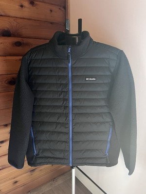 Columbia Men s Black Full Zip Quilted Jacket Stand-Up Collar Pockets XL