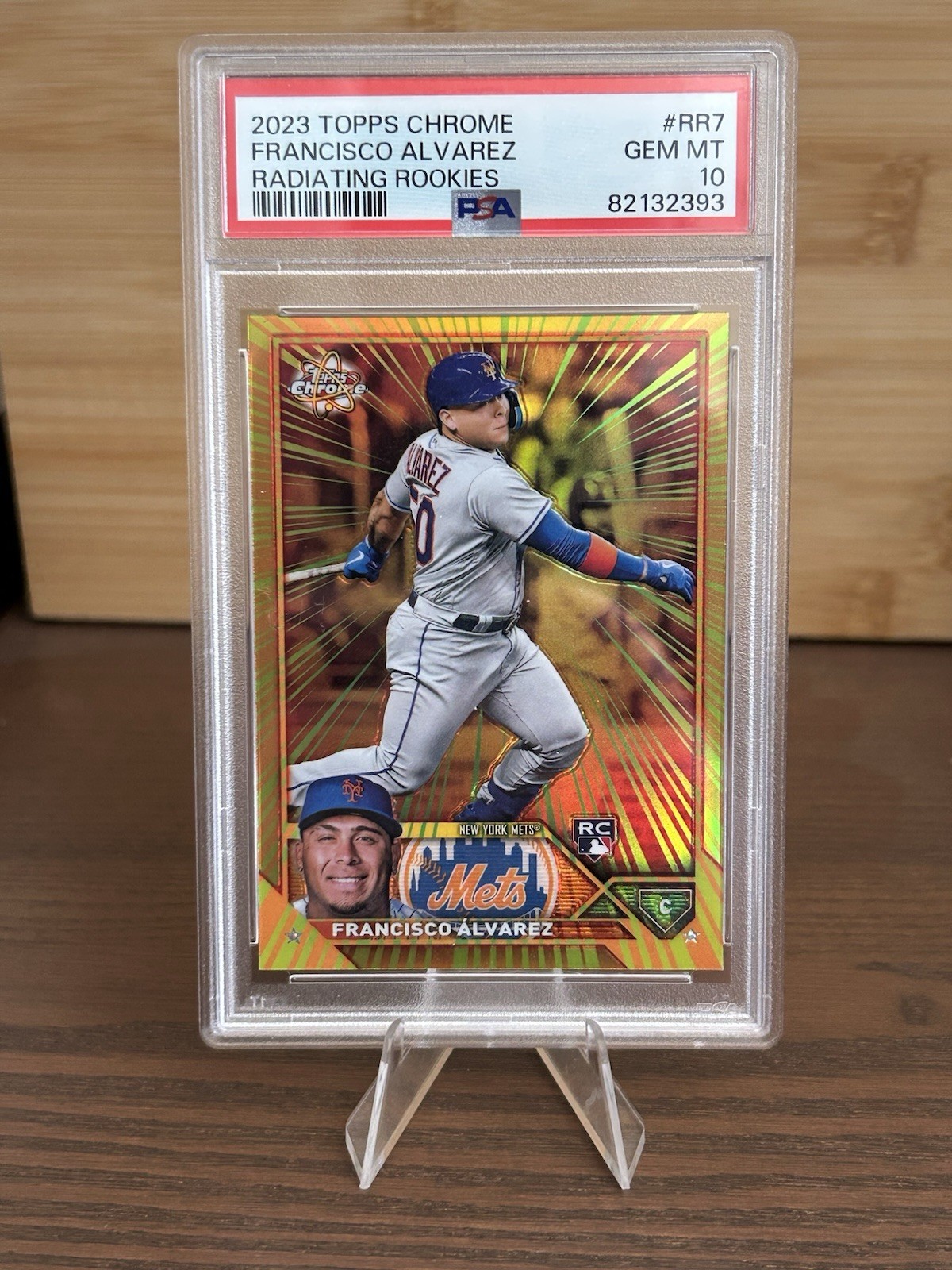 Francisco Alvarez 2023 Topps Chrome #RR-7 Radiating Rookies (RC) PSA 10 METS