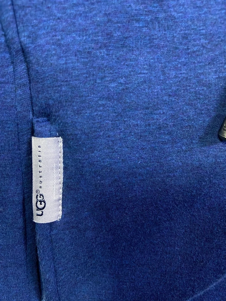 UGG Australia Mujer Azul Marino Cremallera Completa Sudadera con Capucha Difusa Interior Talla Mediana Foto 3 de 4