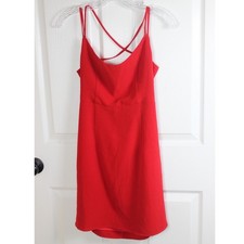 TOBI Red Crisscross Back Spaghetti Strap Mini Dress M/M
