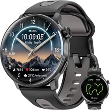 Smart Watch GPS, 1.43" AMOLED Screen Smart Watch for Men/Women Fitness Tracker, 