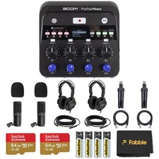Zoom PodTrak P4next Podcast Recorder Bundle