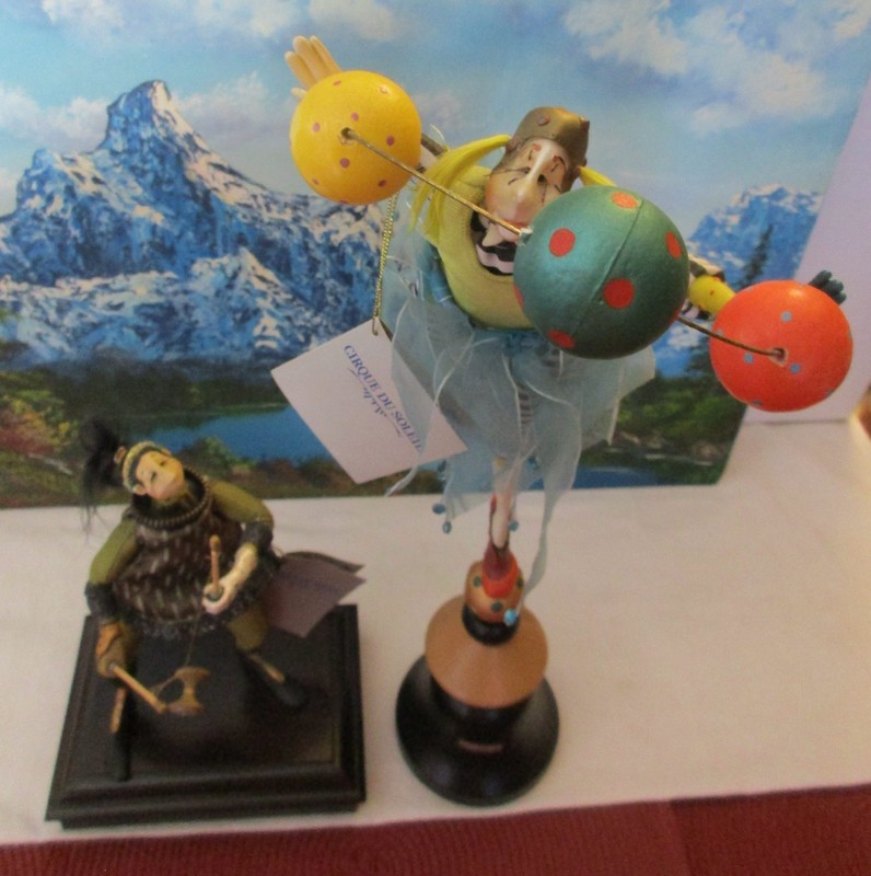 Lot of 2 Cirque Du Soleil Circus Clowns by Kate Church ~ Figurine on Base w/ Tag