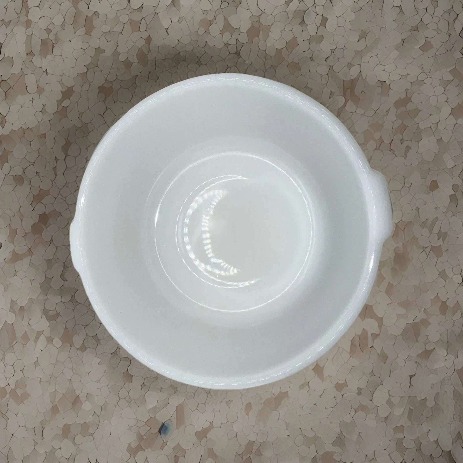 Vintage Glasbake Made for Sunbeam Mixer 19CJ Large White Milk Glass Mixing Bowl
