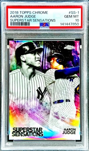 Aaron Judge RARE REFRACTOR TOPPS CHROME INVESTMENT CARD YANKEES MVP ROY PSA 10