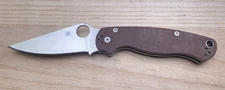 Spyderco Paramilitary 2 CPM Cruwear Brown Canvas Micarta C81MPCW2 Folding Knife