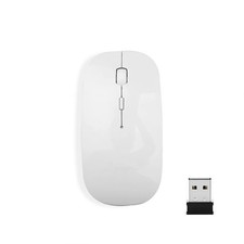 Slim Wireless Mouse 2.4GHz 1600DPI USB Optical Ergonomic Mouse for PC Laptop