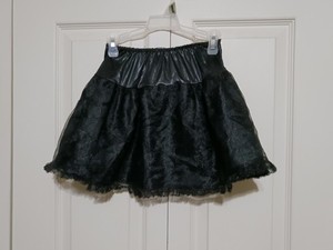 Black Tutu Childs Size - 14" - 30" Waist, 12" Length - Halloween - Tulle Skirt