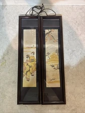 Pair Of Framed Art of Chokin Framed Metal Art Engravings, Japan