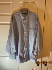 Chaps Men's  Light Blue Long Sleeve Button Down Shirt Size XXL