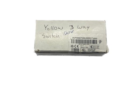 NIB Automation Direct 22mm 3-Pos 2 N.O. 2 N.C. 120VAC/DC Yellow Selector Switch