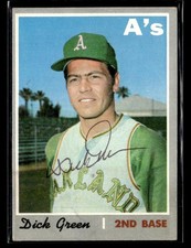Dick Green signed auto 1970 Topps #311 card Oakland Athletics