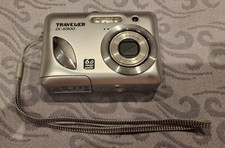 Traveler Digital Camera DC-6900 6.0MP Silver Tested Working 512MB Memory Card