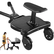 Universal Stroller Board with Removable Seat-2in1 Sit & Stand for Baby Stroller