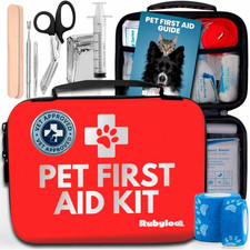 Dog First Aid Kit - Vet Approved Emergency Supplies - Pet First Aid Kit Guide, T